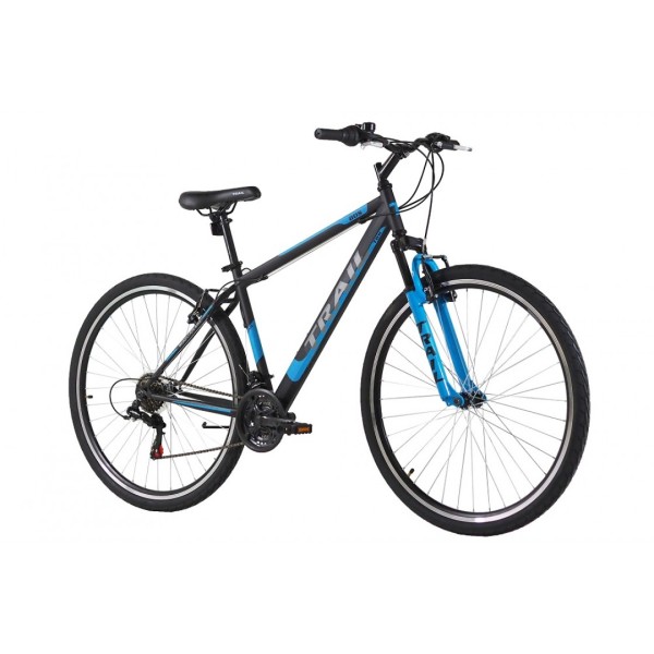 Ποδήλατο Trail 800 28x18,5 TRK Αλουμινίου 21Τ Shimano Μαύρο Μπλέ