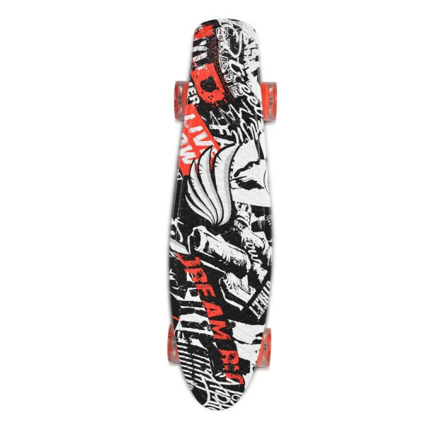 Τροχοσανίδα Skateboard Byox Skull LED 22 3800146226169