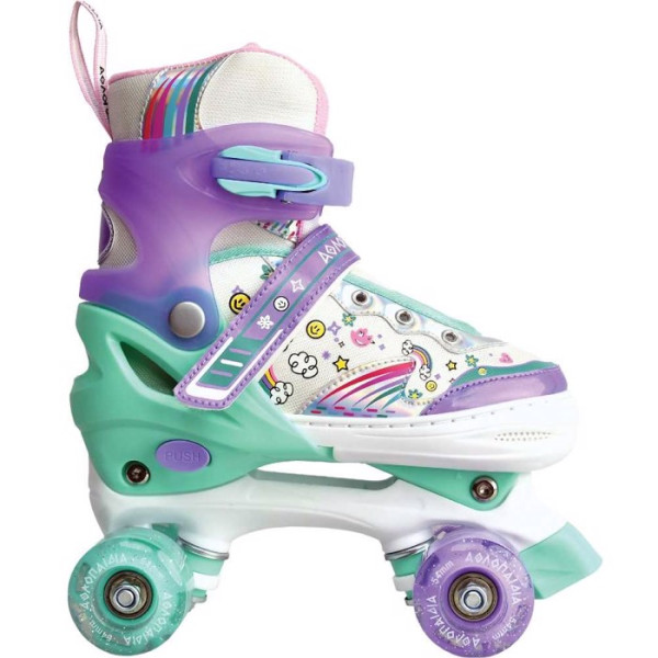 ΑΘΛΟΠΑΙΔΙΑ αυξομειούμενα Quad skates - Πεταλούδα Μέντα 10322